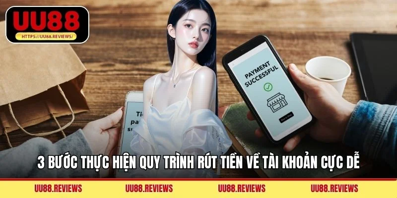 3 bước thực hiện quy trình rút tiền về tài khoản cực dễ